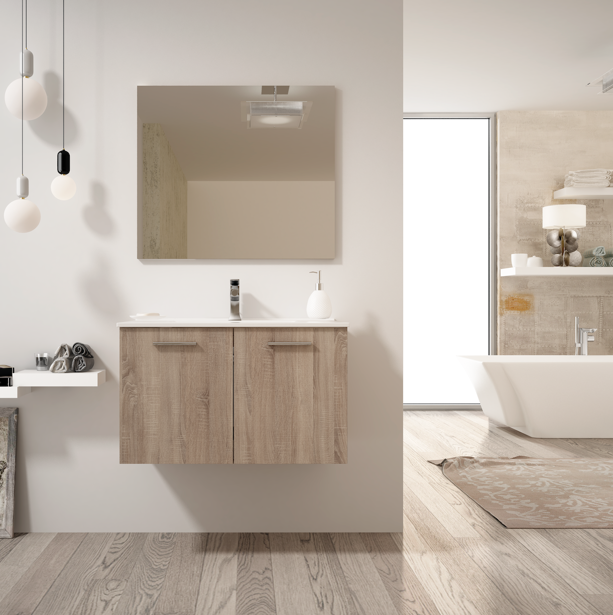 Mueble Palma suspendido con dos puertas