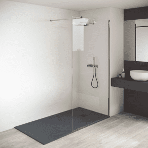 Mampara de vidrio visto